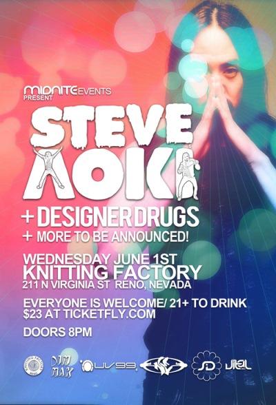 Steve Aoki + Designer Drugs @ Knitting Factory 2011-06-01