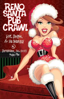 Reno Santa Pub Crawl 2011 Flyer